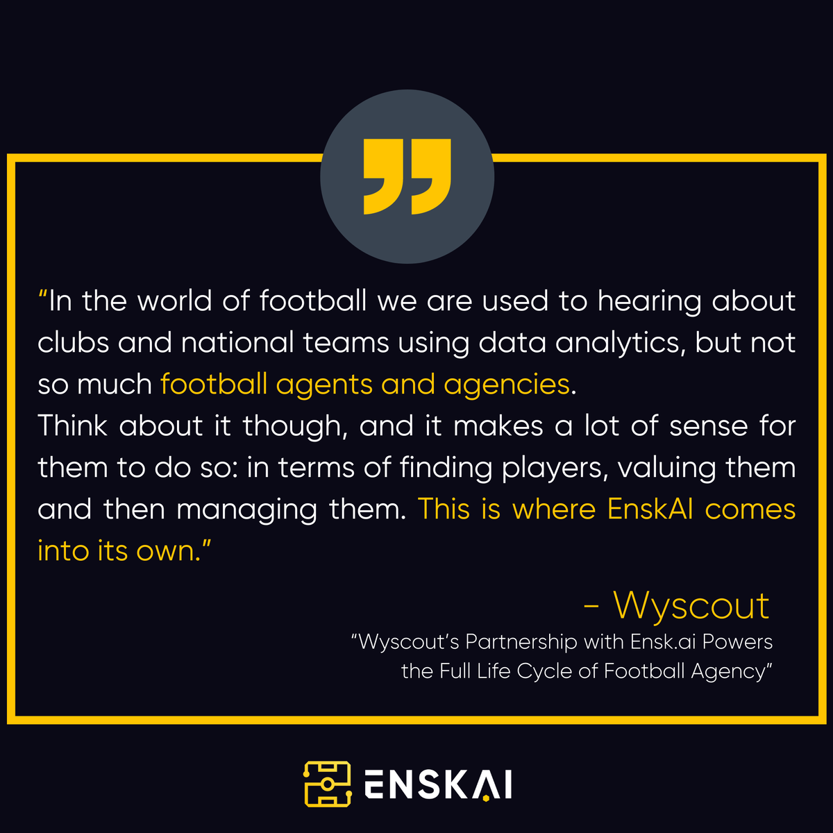 Proud to be part of, <a href="/Wyscout/">Hudl Wyscout</a>