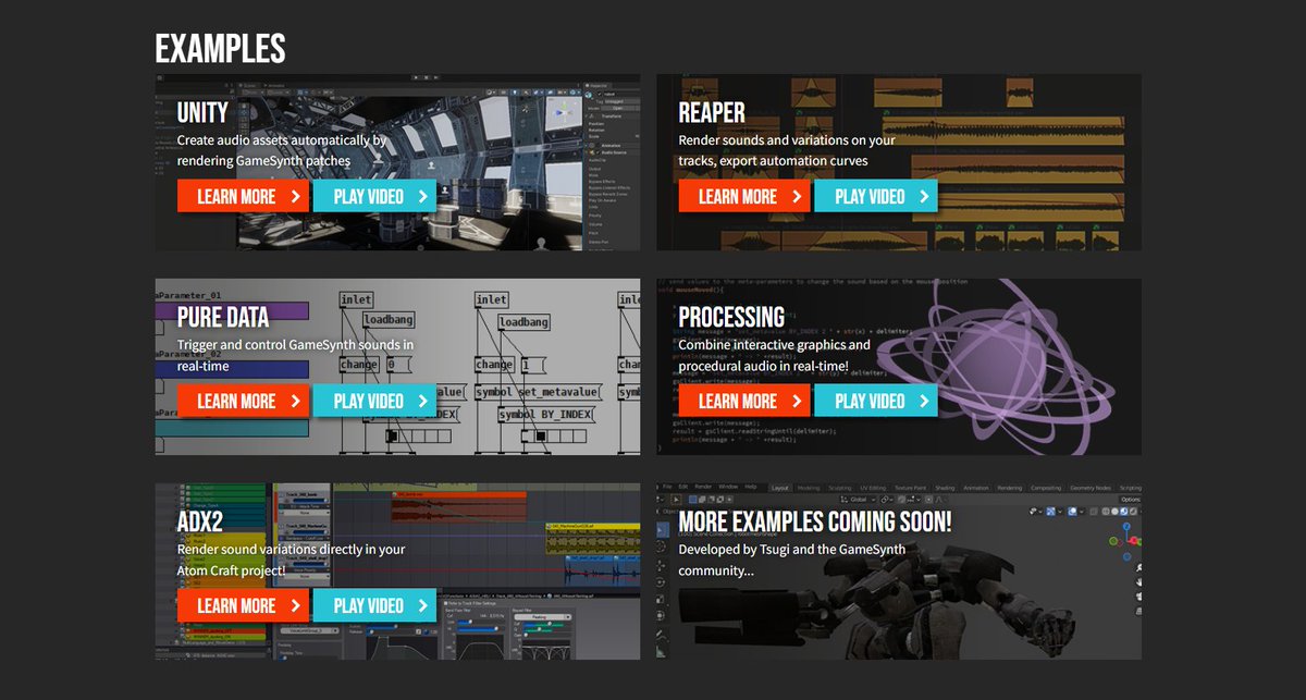 tsugistudio's tweet image. The GameSynth Tool API allows you to add procedural audio features to any creative tool that allows scripting! 

We have examples for #Unity3d, #Reaperdaw, #Maxmsp, etc…

tsugi-studio.com/Software/GameS…

#gameaudio #sounddesign #proceduralaudio