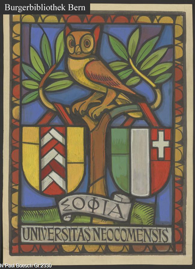 th_schmid's tweet photo. #ArchivesU 1/3 

to congratulate @UniNeuchatel on their "first" centennial in 1938, the other universities of #Switzerland chose a quintessentially swiss gift: stained glass windows

https://t.co/hDydM9b7MU #Burgerbibliothek #Bern #swissness #foundlatin #ArchivesHashtagParty https://t.co/V2qMp13LHs