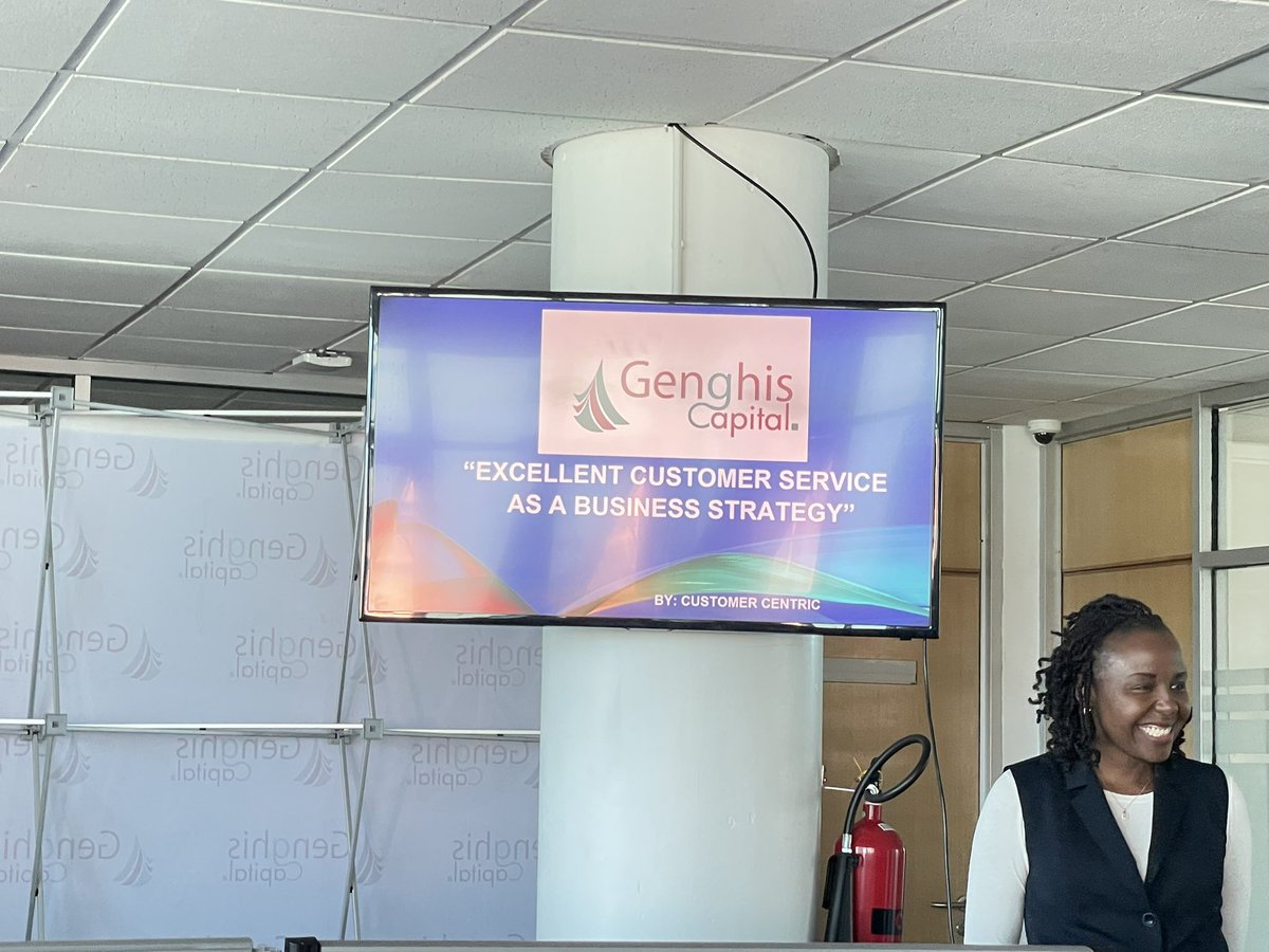 genghiscapital's tweet photo. Being Customer Service Week, Jackline Nyambura, a Customer Relations expert from Customer Centric, joined us to unravel the essence of exceptional customer service and ways to enhance it. 

Our team is excited to apply these insights to improve our customer service and make your experience even better! 

#CustomerServiceWeek #GrowWithUs