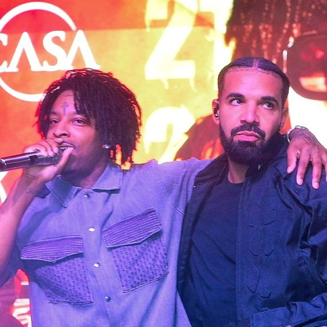 ➤ "Sneakin'".
➤ "Mr. Right Now" con Metro Boomin.
➤ "Knife Talk" con Project Pat.
➤ "Jimmy Cooks".
➤ Álbum "Her Loss" 
➤ "Calling For You" del álbum "For All The Dogs".

El duo Drake &amp; 21 Savage ya tienen como costumbre no fallar en ningún canción juntos. LEGENDARIOS!