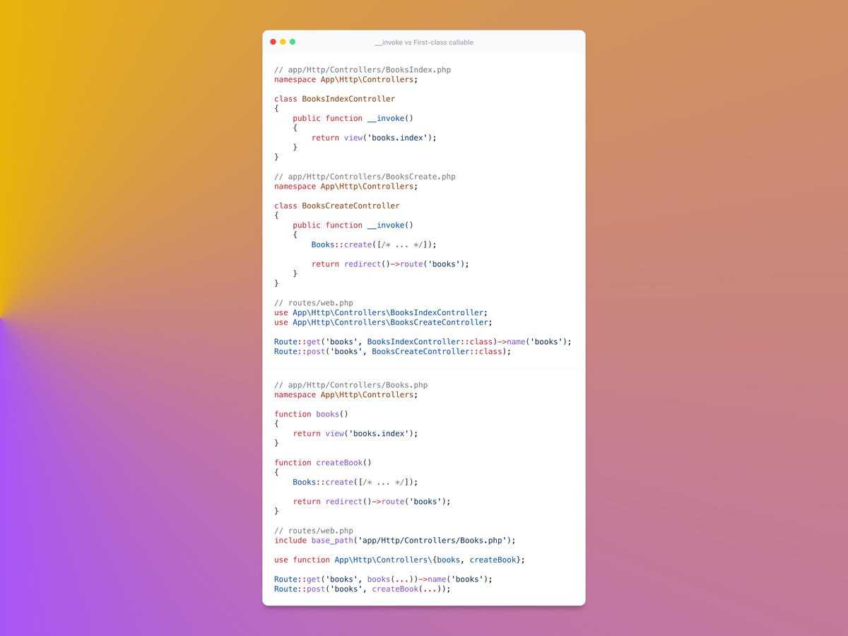 😍 I like this!

I think I'm going to start writing my routes as first-class callables...