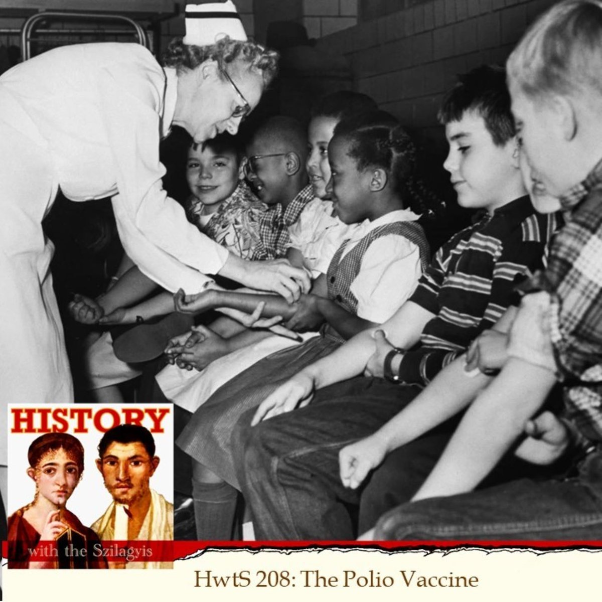 HistorySzilagyi's tweet photo. New #HistoryWithTheSzilagyis!
@TheGoddessLivia explains the history of the #Polio #Vaccine.
Listen (& subscribe) here https://t.co/uHUGQ3VrCC or wherever your podcasts are served.
Read the text: https://t.co/Js7DCAHIRi
#HistoryYouCanTrust
#ScienceYouCanTrust
#GetVaccinated https://t.co/R4P1ZKDw8Y