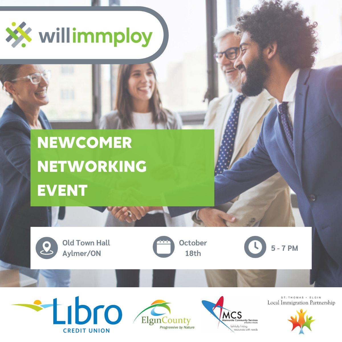 #Employers from Elgin County! We are thrilled to invite you to join our Newcomer Networking event! An event to bring together job-ready immigrant talent with local employers. Register now! lnkd.in/gkeZWr-s