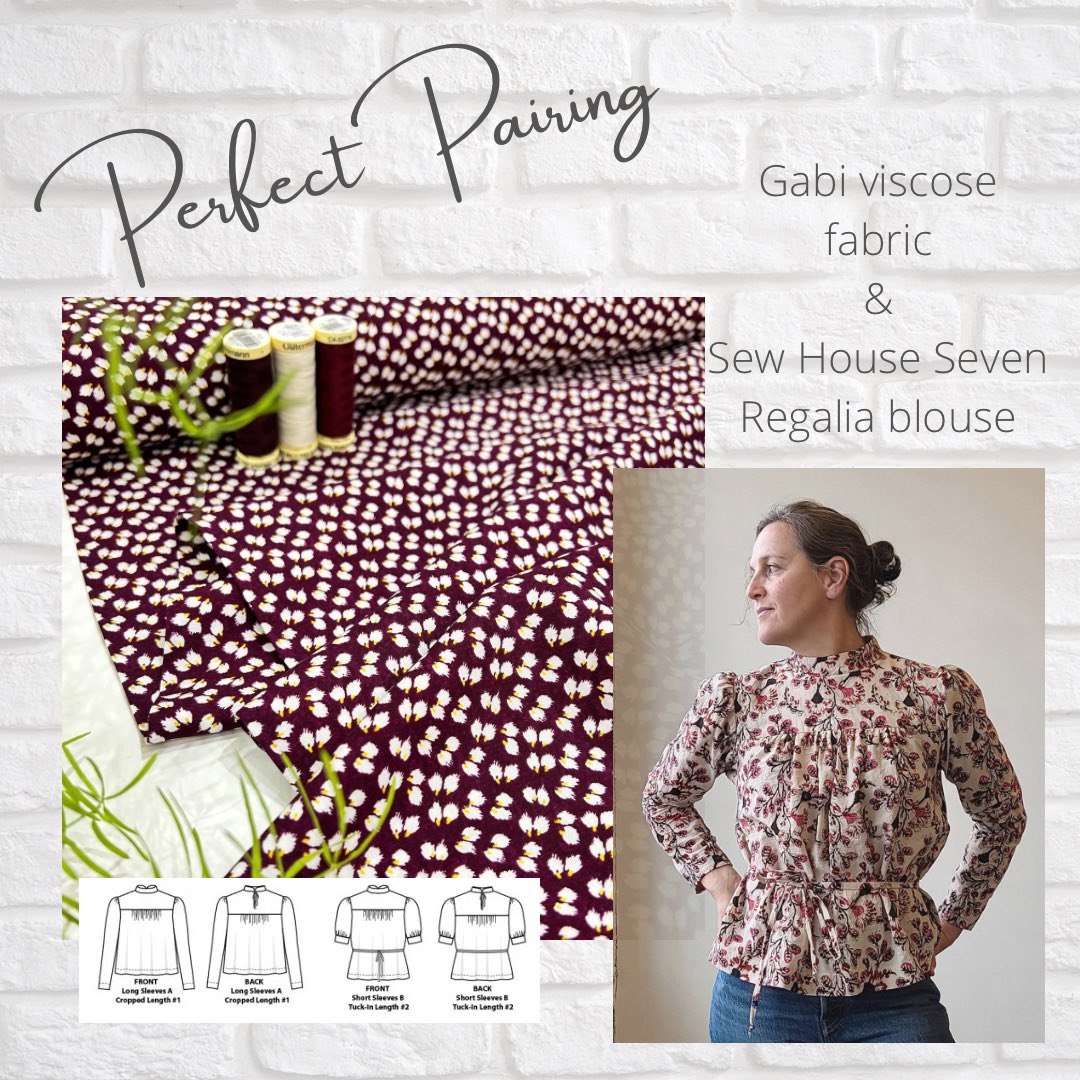 Gather_N_Sew's tweet photo. Did you know that the Sew House Seven Regalia blouse pattern also has a long sleeve option? Sewing it in a ditsy print like our Mary viscose would really show off the design ๐
#patternpairing #viscose #viscosefabric #sewhouseseven #sewhouse7 #sewhousesevenregalia https://t.co/j6D48Ku6Jg