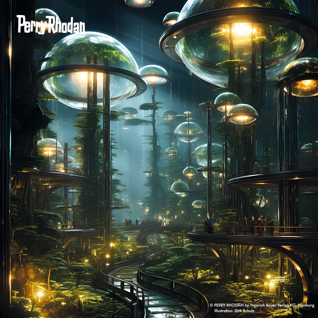 PERRY_RHODAN's tweet photo. Wieso bekommt Robert Corvus für seine Romane eigentlich immer die coolsten Cover?! Schau Dir diesen abgefahrenen SciFi-Wald an, den Dirk Schulz für PERRY RHODAN 3242: Koicherts Wissen gezaubert hat. 

Wir schnüren unsre Stiefel und folgen dem Weg ins Ungewisse. Wer kommt mir? https://t.co/m21qLpuXKx