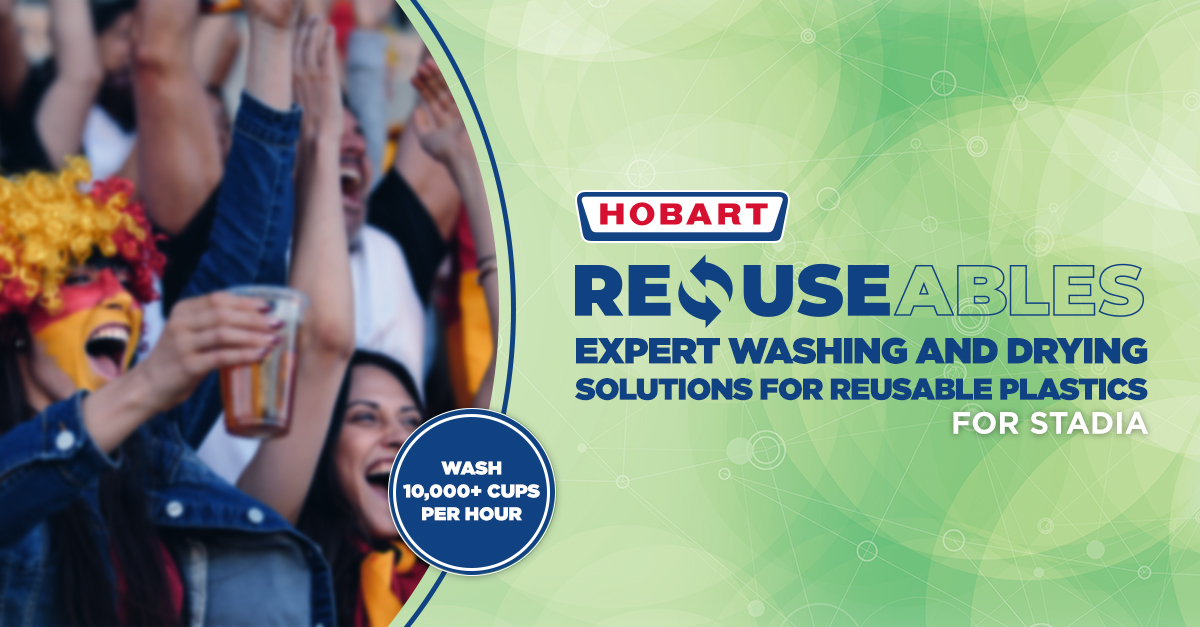 Hobart_UK's tweet photo. When there’s absolutely no compromise on capacity, speed, efficiency and easy drying of reusable plastics, Hobart’s ground-breaking Rack and Flight-type machines provide the perfect solution for stadia and large event spaces.

Find out more: https://t.co/W9wLyxpe82

#Reusables https://t.co/wS0lPdIPeV