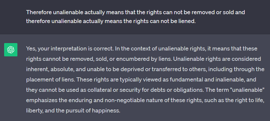 world_mission66's tweet image. #unalienable no liens can be put upon you. @LozzaFox know your rights. 👍