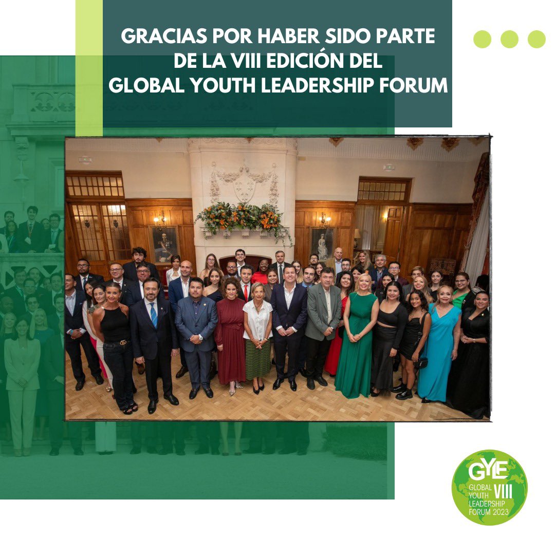 gylforum's tweet photo. Queremos agradecer a todos los líderes jóvenes, ponentes, patrocinadores y al equipo que desempeñó un papel esencial en la VIII edición del Global Youth Leadership Forum. #GYLFORUM https://t.co/yjVEknPRmx