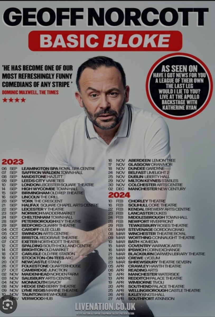 peerwego's tweet image. Got to see the fabulous @GeoffNorcott  last night in Swindon.
A very funny man! (Catch him on tour)
He may be ill advised... but he's not illegal!! 💥💥💥🎯🤣
