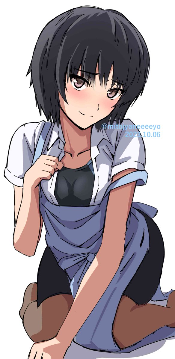 七咲逢 「学生時代の水着を着てくれた七咲(24) 」|にとさんのイラスト