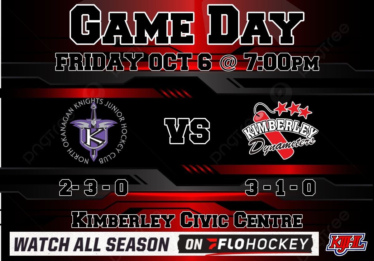 GAME DAY!
North Okanagan Knights 🆚 Kimberley Dynamiters
🕖 7:00pm
📍Kimberley Civic Centre
🎟 ShowPass.com
Beat the line-buy online!
📺 buff.ly/3rhgJ8R - the only live game stream for KIJHL
Let’s Go Nitros!
🧨💥KABOOM!!!💥🧨
#NitroNation #KIJHL