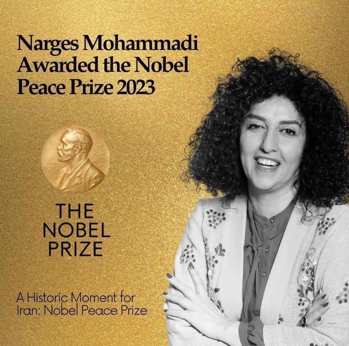 #Nobel #NobelPrize #IranProtest #NargesMohammadi #mahsaamini #baraye #NobelPrizeWinner