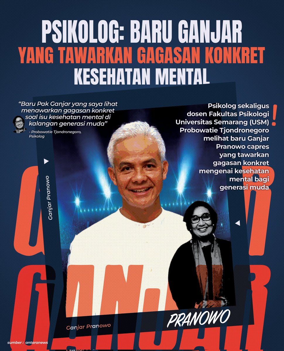 Darmawan_bs's tweet photo. Hanya Ganjar Pranowo, Capres yang Tawarkan Gagasan Konkret tentang Kesehatan Mental Generasi Muda.🇮🇩

#TuankuRakyat
#LanjutGan
#GanjarMediaCenter
#GPForRI1 https://t.co/nDkl9irkPv