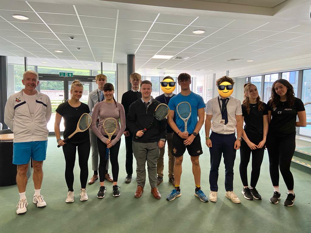 Our A Level PE students had a great time yesterday at @oratoryschool learning about Real Tennis which is taught as part of the history section of their course. Thank you so much to Rob for both the history lesson and the tennis lesson! @OratoryRacquets