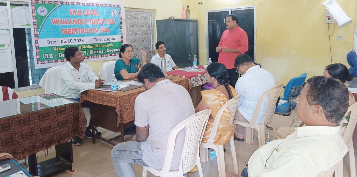 Food_Odisha's tweet photo. ULB level vigilance committee meeting on PDS held to review implementation progress of #NFSA and #SFSS in Deogarh Municipality area. #FoodSecurity #Odisha
@CMO_Odisha @AtanuMLA https://t.co/s0tNMLC1Bp