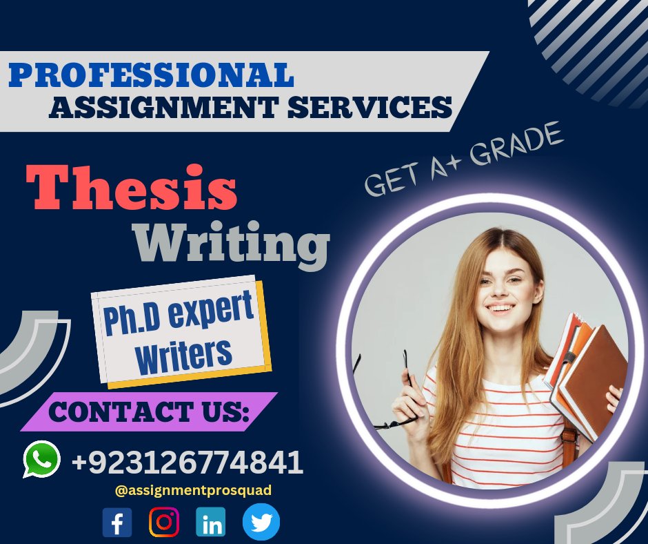 assignment49480's tweet image. Professional Assignment and Thesis Writing Serviceswhat📚🎓
WhatsApp us at +923126774841

#AssignmentHelp #ThesisWriting #AcademicSupport #ProfessionalWriters #AcademicSuccess #CustomWriting #ConfidentialServices #PlagiarismFree #TimelyDelivery #AffordableRates #WhatsAppSupport