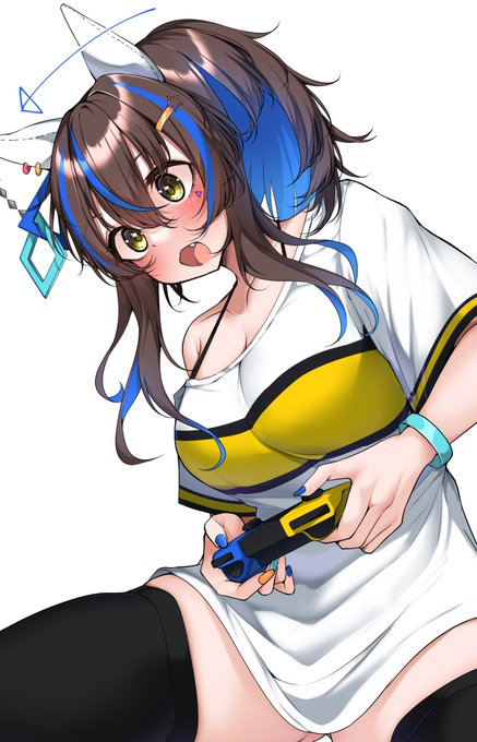 #ウマ娘skebで描きましたゲームしてるときは体ごと傾けてそうなダイタクヘリオスです 