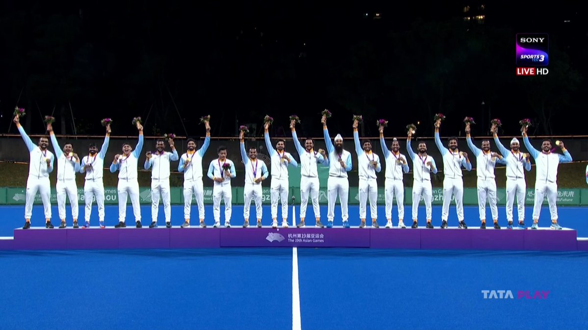 moronhumor's tweet photo. Indian 🇮🇳 Supremacy in Asian Games. Won the Gold🥇with an unbeaten streak

 68 Goals for and 9 Goals against.

-beat Uzbekistan 16-0
-beat Singapore 16-1
-beat Japan 4-2
-beat Pakistan 10-2
-beat Bangladesh 12-0
-beat South Korea 5-3 in Semifinal
-beat Japan 5-1 in final https://t.co/WuWGHFm6AS