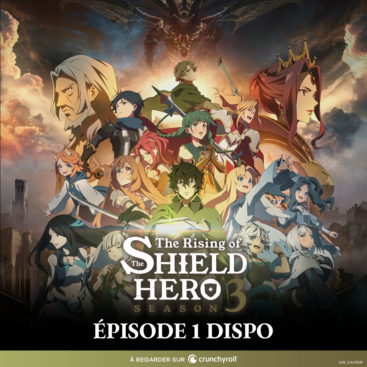 Le héros au bouclier est de retour ! 🛡️

The Rising of the Shield Hero S3, tous les vendredis à 14 h 30 sur Crunchyroll.