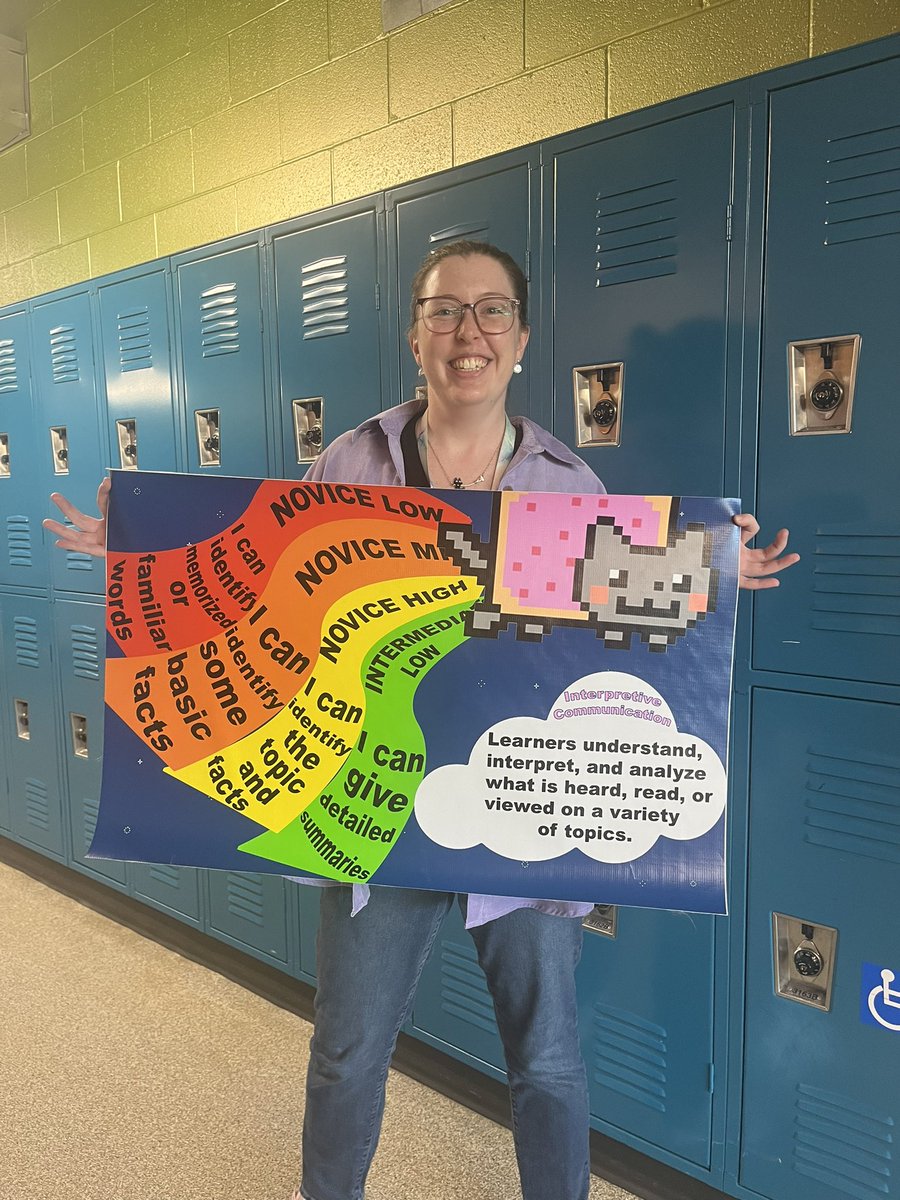 Our French teacher Ms. O’Reilly is overjoyed with the poster <a href="/PCTAgraphics/">PCTAGraphics</a> made for her world language reading standards.  Our graphics students are amazing! #PCTAPRIDE