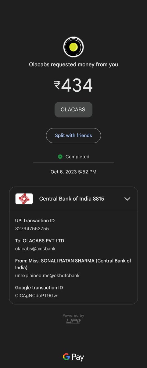 sosshhh's tweet photo. @ola_supports guys I already paid via upi but the app still says pay in cash after ride ends. Please help! @Olacabs #OLA #paymentproblems #help https://t.co/7qxl7HG4OV