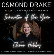 ODOpticians's tweet image. We are finalists for...Innovator of the Year! 📷
Elinor has been a part of the Osmond Drake Opticians family since 2018, and has continued to be an incredible practitioner and team member.
We are super proud that she has been made a finalist in this year's #OptometryWalesAwards!
