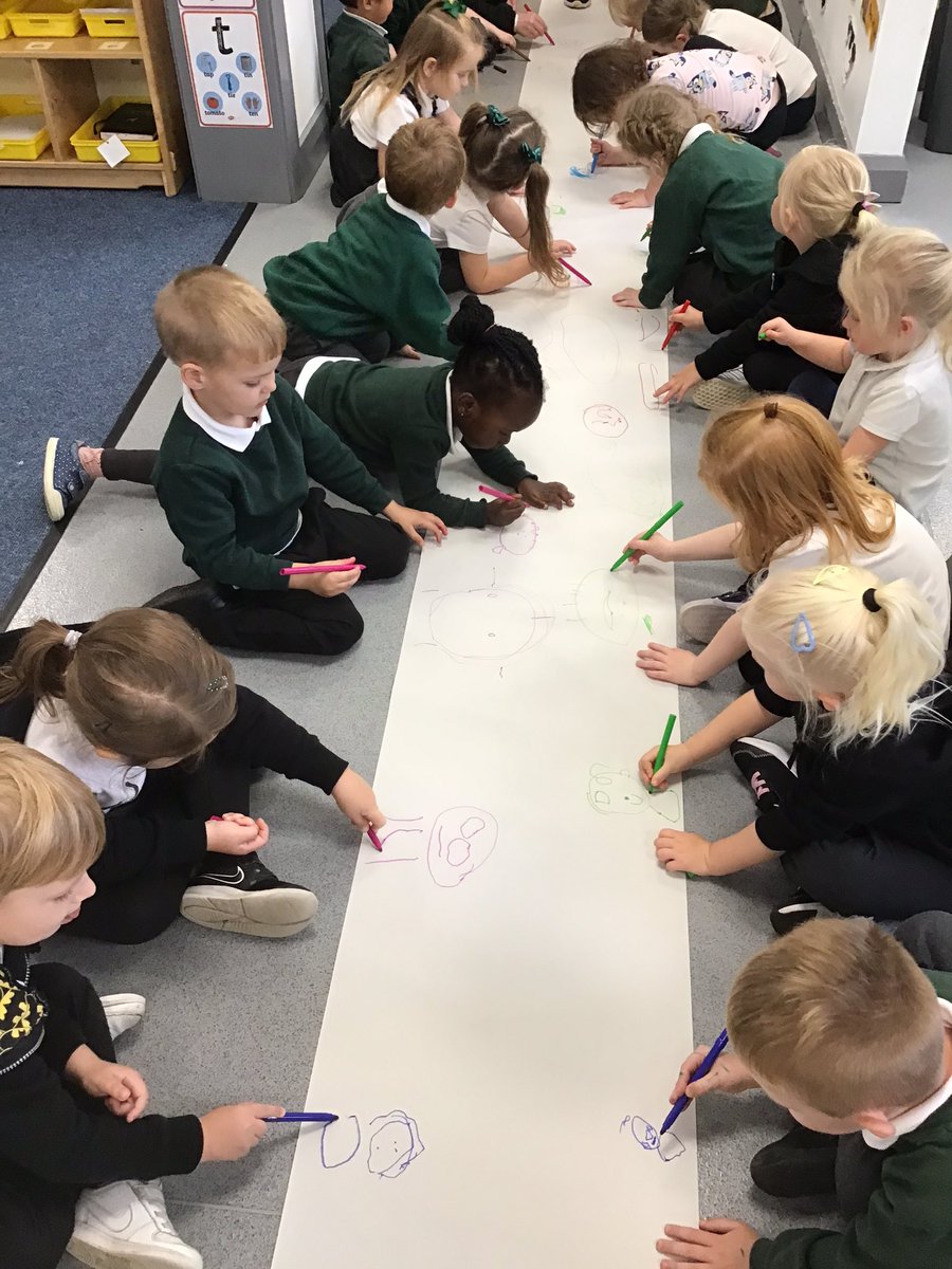 NOrchardpa's tweet photo. The children in nursery have done their first ‘Big Write’ ✍️of the year. They had to draw a picture of Mrs Vokes. We think they have done a fantastic job.🌟 #BigWrite @OrchardPrimaryA @TeamPastoral https://t.co/G2wtpNdgt6