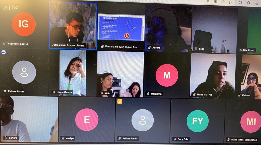 GeneroIn's tweet photo. Nuestro compañero Miguel Arenas de #IngéneroAndalucía ha impartido hoy una #formación on-line a todas las trabajadoras de #InGénero sobre el #Counselling en intervención con usuarias y usuarios con #VIH ¡Gracias compañero por tu trabajo! #saludsexual #prostitución #derechos https://t.co/WPT5sQ0DCM