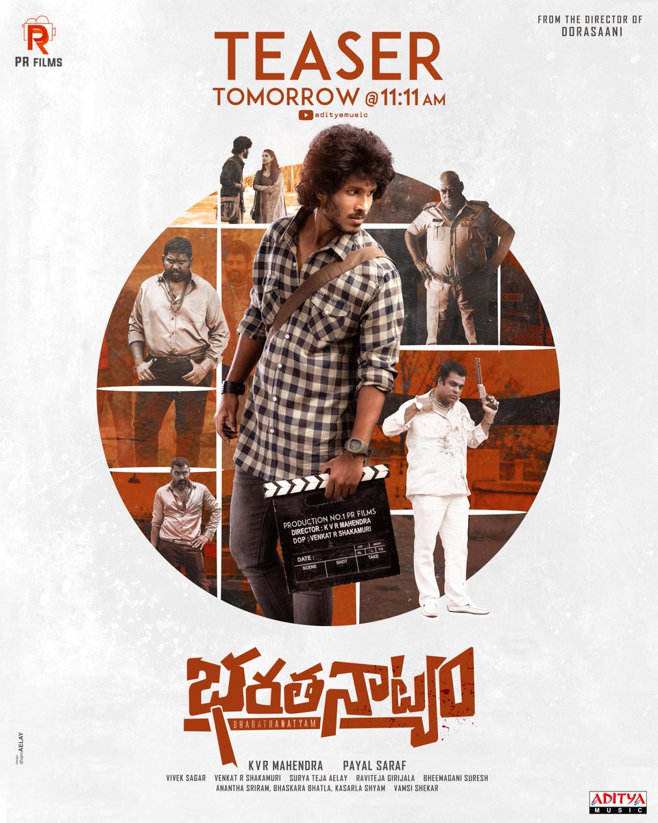 Aditya Music (@adityamusic) on Twitter photo A Crime is all about Blood & Greed ❤️🔥
#BHARATHANATYAM Teaser Releasing Tomorrow at 11.11 AM 🔥
A sensational crime-comedy by <a href="/kvrmahendra/">K V R MAHENDRA</a> 🤩
Produced by <a href="/payalsaraaf/">payal saraf</a>
@suryatejaaelay <a href="/Minakshigoswamy/">Minakshi Goswami</a> <a href="/Hiteshsaraf14/">Hitesh Saraf</a> #VivekSagar <a href="/prfilmsoffl/">PR Films</a> <a href="/adityamusic/">Aditya Music</a> A Crime is all about Blood & Greed ❤️🔥
#BHARATHANATYAM Teaser Releasing Tomorrow at 11.11 AM 🔥
A sensational crime-comedy by <a href="/kvrmahendra/">K V R MAHENDRA</a> 🤩
Produced by <a href="/payalsaraaf/">payal saraf</a>
@suryatejaaelay <a href="/Minakshigoswamy/">Minakshi Goswami</a> <a href="/Hiteshsaraf14/">Hitesh Saraf</a> #VivekSagar <a href="/prfilmsoffl/">PR Films</a> <a href="/adityamusic/">Aditya Music</a>