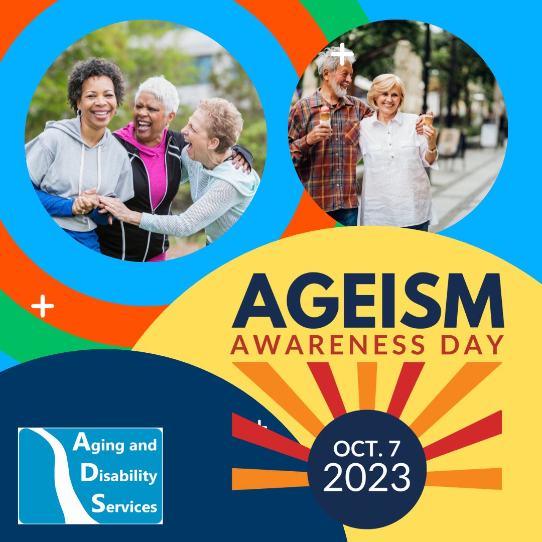 Ageism is one of the most widespread and socially accepted form of prejudice. This Saturday, Oct. 7, is #AgeismAwarenessDay. Join with ADS in combating ageism in all its forms and help us #reframeaging in how we talk about aging and older adults. #TalkAboutAgeism