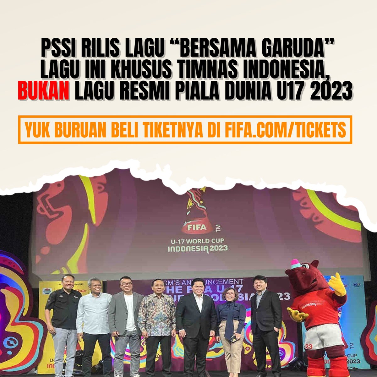 spycamboy's tweet photo. Timnas Indonesia punya lagu nih, judulnya "Bersama Garuda"

#U17Mendunia #KitaGaruda #BersamaGaruda #GarudaMudaMendunia #GarudaMendunia #PialaDuniaU17 #WorldCupU17 https://t.co/KCgUjjpPBJ