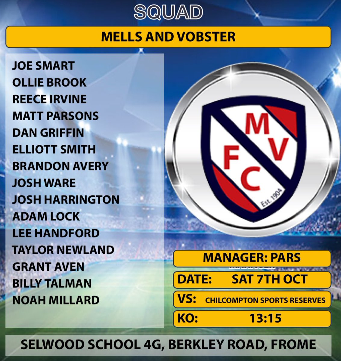 Mells & Vobster F.C tweet media