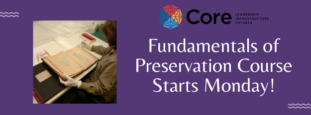 PreservationWk's tweet photo. Getting nostalgic for school with #ArchivesU? Fundamentals of Preservation, a 4-week course on #Preservation practices in #Libraries and #Archives, starts Monday: https://t.co/yUDRjxIifH #ArchivesHashtagParty #ArchivesCommunity https://t.co/boT45HxYAo