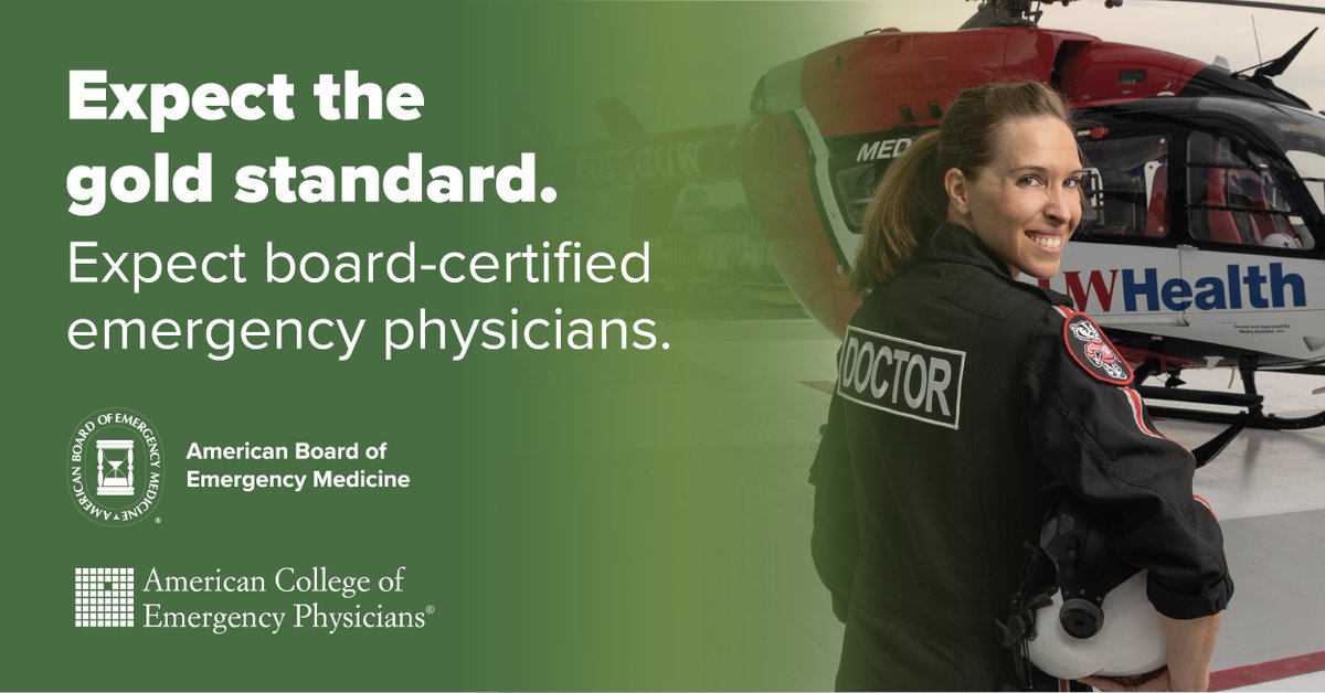 ABEMCert's tweet photo. Emergency medicine is not limited to hospitals. ABEM-certified physicians provide the gold standard of emergency care across land, sea, and air. #ABEMProud https://t.co/5IG9TAf69k
@MadtownEm @CORD_EM @ABMSCert @emresidents @EmergencyDocs @SAEMonline @SAEM_RAMS @AAEMRSA @aaeminfo https://t.co/wvaHjV9YeG