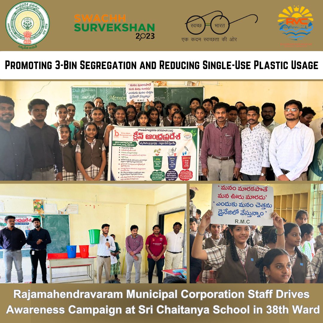 RMCoffice's tweet photo. Conducted Awareness campaign on 3 binsegregation, reducing usage of single use plastic and conducted small activity by giving three different types of garbage cards,and
#awareness #reducesingleuseplastic #segregation #WasteSegregation #campaign https://t.co/vunAViHYB2