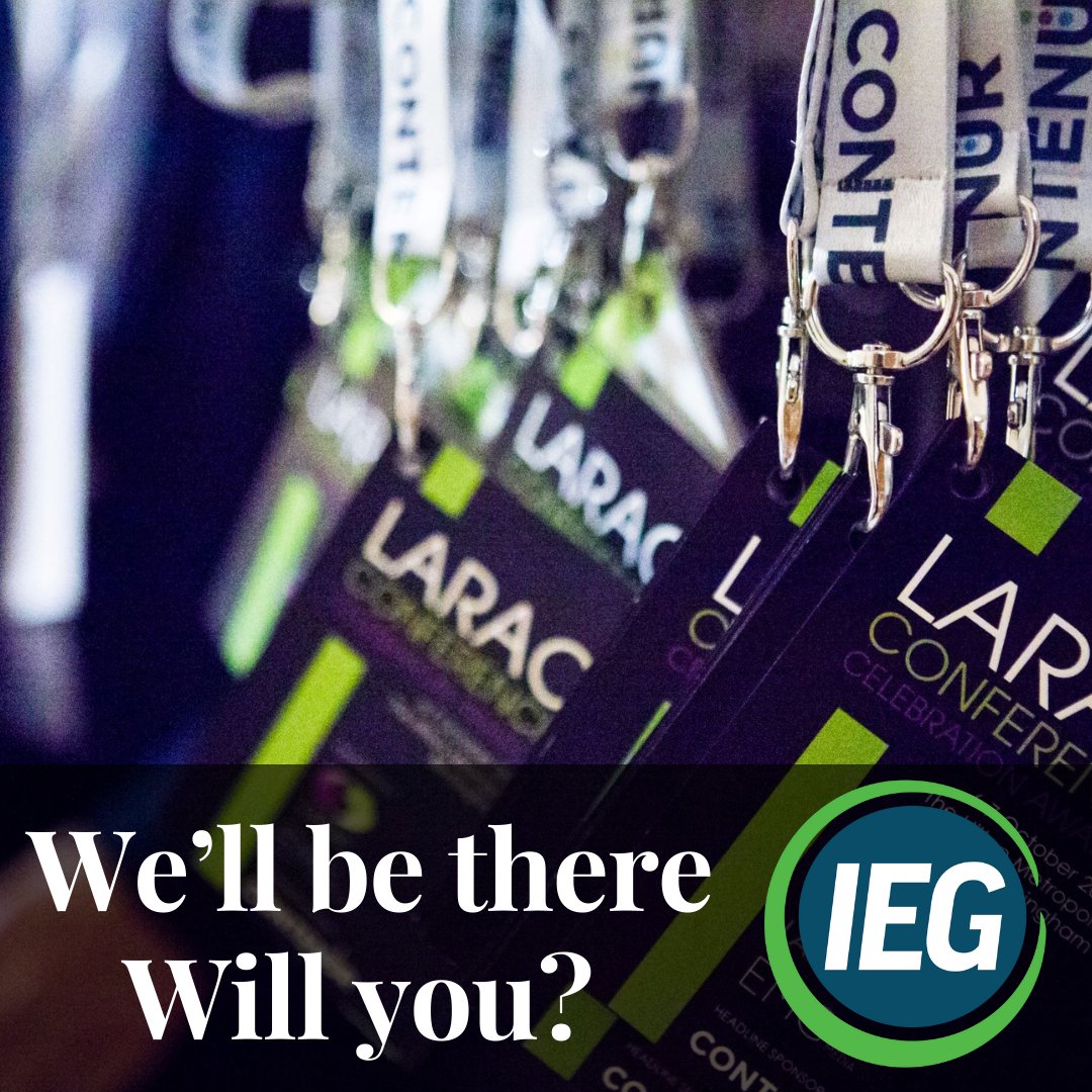 If you're interested in any products from our UK suite of brands, which now includes Taylor, DuraFlex and UKCM, come and say hello. We'll be at LARAC 11-12 October.