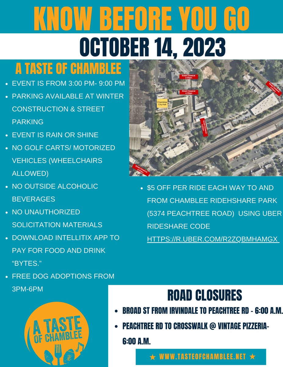 ChambleeGA's tweet photo. Are you attending A Taste of Chamblee? If so, here's what you need to Know Before You Go! #ChambleeEats https://t.co/VgEtOlBJXP