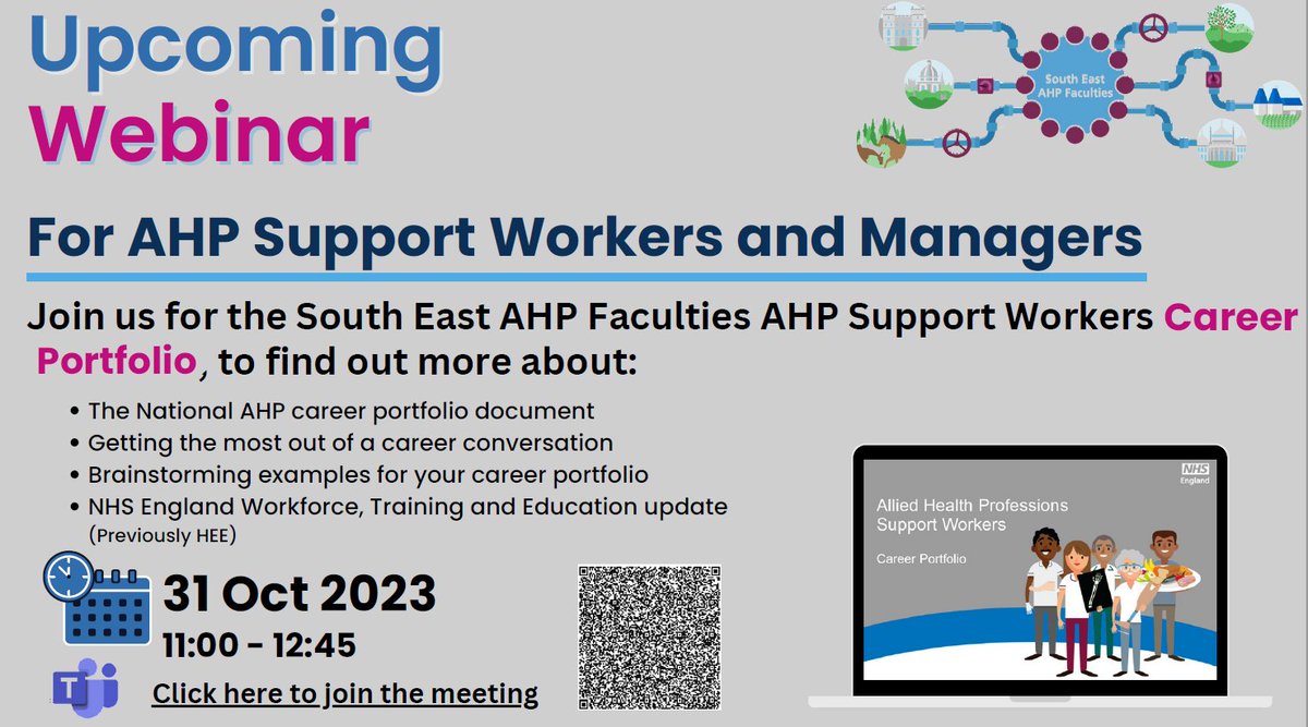 🔈Do you Line Manage AHP Support Workers / Are you an AHP Support Worker in the South East?! Get this event in your diary! 📅 <a href="/GdulaPawel/">Pawel Gdula</a> <a href="/MariaTrotman4/">Maria Trotman (Mitchell)</a> <a href="/HIOWAHPs/">HIOWAHPs</a> <a href="/WilFirth/">Will Firth</a> <a href="/SolentSallyann/">Sallyann Smith</a> <a href="/kwhite394/">Karen White 💙</a> <a href="/JAGBooth/">Jon Cousins-Booth</a> <a href="/DawnBowman17/">Dawn Bowman</a> @jesstallulahhey @arthurdiscrase <a href="/hendyl2001/">Lee</a>