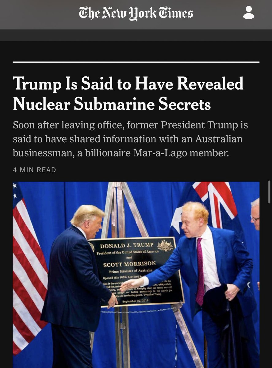 Pretty crazy that a story broke yesterday about the former president possibly divulging nuclear secrets to a foreign national, and it’s nowhere in my timeline. nytimes.com/2023/10/05/us/…