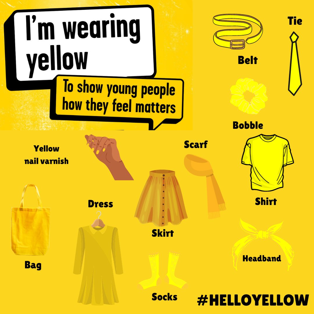CAMHS & ISSU 18 D&G NHS (@camhs_dg_nhs) on Twitter photo Tuesday 10th October, is World Mental Health Day, we will be wearing something yellow to show young people their feelings matter💛Why don't you look out something yellow to wear. @youngmindsuk #HelloYellow #mentalhealthmatters💚 #CAMHSParticipation @FionaPaton11 <a href="/DGCEducation/">Dumfries and Galloway Council Education Service</a> Tuesday 10th October, is World Mental Health Day, we will be wearing something yellow to show young people their feelings matter💛Why don't you look out something yellow to wear. @youngmindsuk #HelloYellow #mentalhealthmatters💚 #CAMHSParticipation @FionaPaton11 <a href="/DGCEducation/">Dumfries and Galloway Council Education Service</a>