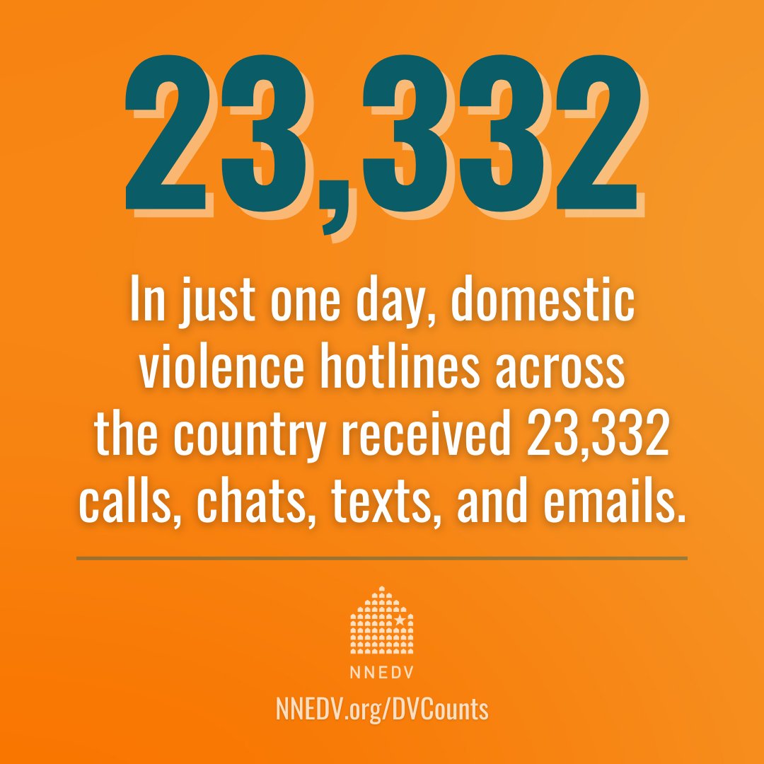 October is Domestic Violence Awareness Month. Let's work together to break the cycle and promote healthy relationships. 
#DVAM #HealthyRelationships  
Learn more in @nnedv’s 17th Annual #DVCounts Report: NNEDV.org/DVCounts