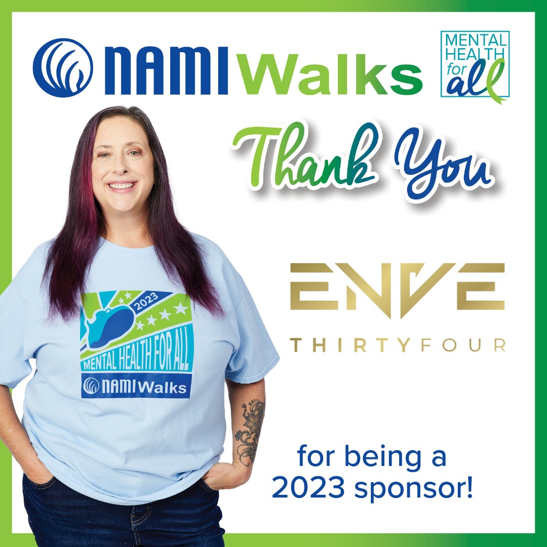 Thank you to <a href="/ENVE34FIT/">ENVE34</a> for supporting NAMIWalks! #Together4MH