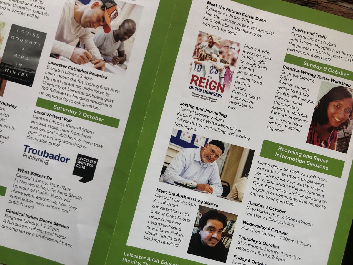 Leicester Libraries and Community Centres (@leicesterlibrar) on Twitter photo #LibrariesWeek
We've got a jam-packed weekend of events
Starting with the Local Writers' Fair on Sat at Leicester Central Library & finishing with award-winning author <a href="/MahsudaSnaith/">Mahsuda Snaith</a> on Sun at Belgrave Library.
Find out more & how to get involved here: ow.ly/fPEz50PTvLj #LibrariesWeek
We've got a jam-packed weekend of events
Starting with the Local Writers' Fair on Sat at Leicester Central Library & finishing with award-winning author <a href="/MahsudaSnaith/">Mahsuda Snaith</a> on Sun at Belgrave Library.
Find out more & how to get involved here: ow.ly/fPEz50PTvLj
