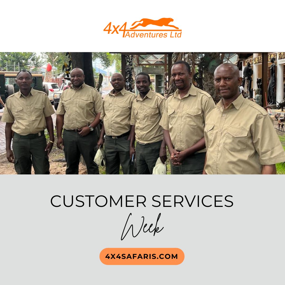 Happy #CustomerServiceWeek to our amazing team! We pride ourselves on delivering top-notch safaris to each and every guest. Book now for an adventure you'll never forget with #4x4Adventures 

For bookings & more information please contact us ⬇️
email: info@4x4safaris.com or visit