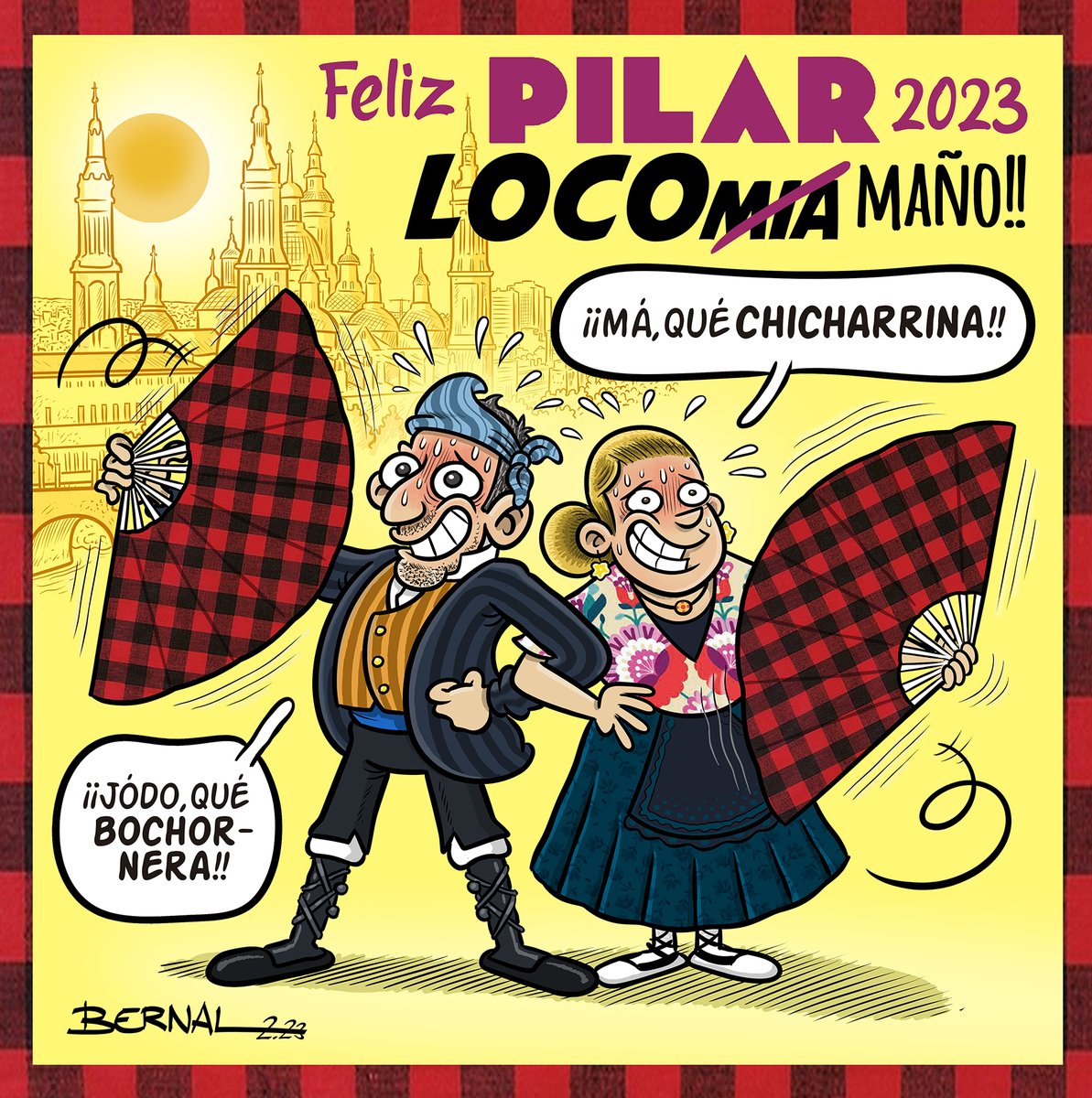 Bueno, mocetas y mocés… ¡¡FELICES y sofoquinas FIESTAS del PILAR!! 🌞🔥 
#Pilar23