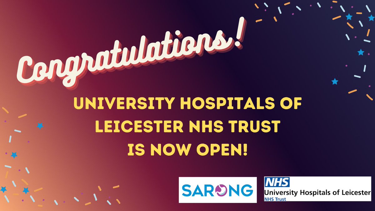 SARONG OG (@sarong_trial) on Twitter photo 📢Amazing news! <a href="/LeicResearch/">Research at Leicester's Hospitals</a> <a href="/lriuppergi/">LRI Upper GI</a> is now open to recruitment! Congratulations to <a href="/apboddy/">Alex Boddy</a> and his team! Look forward to working with you!
<a href="/SITU_Oxford/">SITU Oxford</a> <a href="/NDSurgicalSci/">Nuffield Department of Surgical Sciences</a> <a href="/OCTRUctu/">OCTRU Trials Hub</a> 📢Amazing news! <a href="/LeicResearch/">Research at Leicester's Hospitals</a> <a href="/lriuppergi/">LRI Upper GI</a> is now open to recruitment! Congratulations to <a href="/apboddy/">Alex Boddy</a> and his team! Look forward to working with you!
<a href="/SITU_Oxford/">SITU Oxford</a> <a href="/NDSurgicalSci/">Nuffield Department of Surgical Sciences</a> <a href="/OCTRUctu/">OCTRU Trials Hub</a>