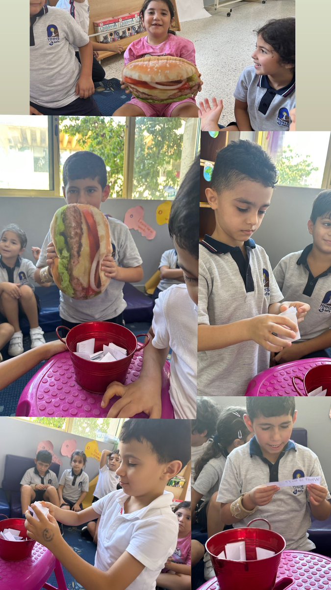 JoujHbsh's tweet photo. Hot burger 🍔!! The one who catches it, will pick up a paper to answer, so we refresh grade 1 Math concepts, in addition it helps improving gross motor skills such as speed, agility, ball skills and build eye-hand coordination! @Hhhsinfo @TawilNoor @HananKozbar @sashgh https://t.co/PzlfeMKMQA