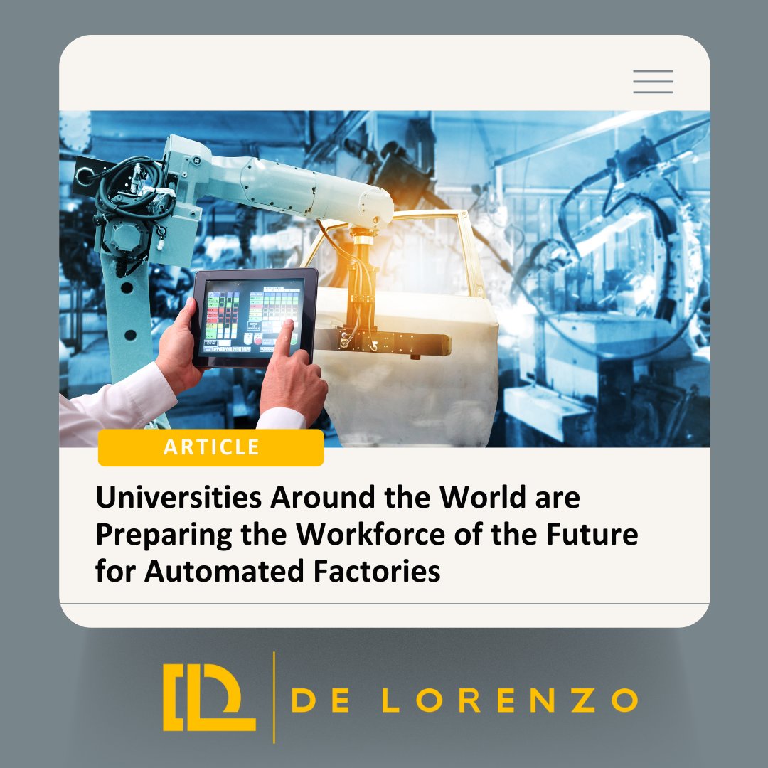 delorenzoglobal's tweet image. Universities around the world are stepping up their efforts to prepare the workforce of the future for the rise of automated factories.

Click here and learn more: bit.ly/3PBck8T
•
#DeLorenzo #Blog #AutomatedFactory #Future