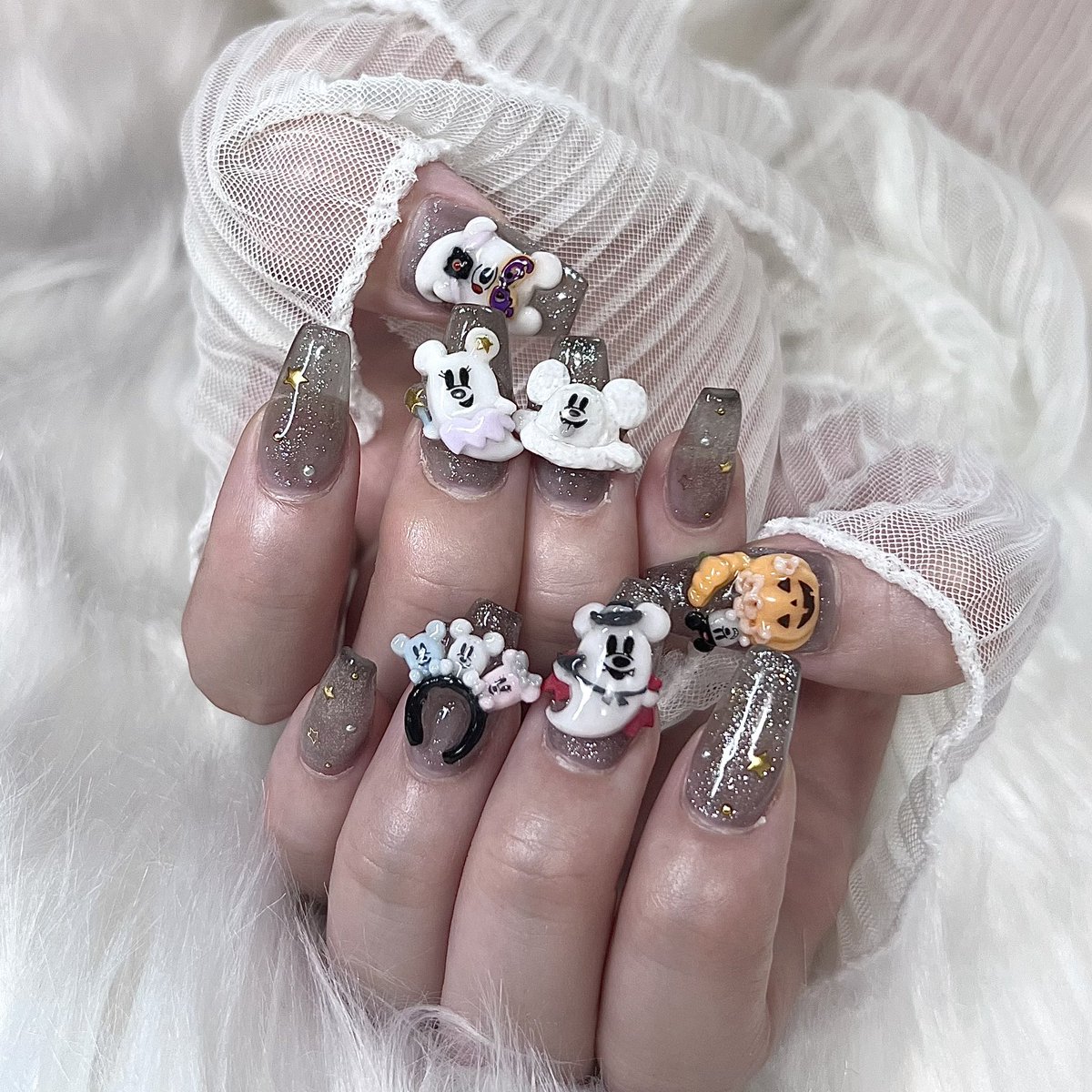 ___278's tweet photo. Dハロネイル〜🎃🏰
#TDL_now https://t.co/HBT4ioV0VX